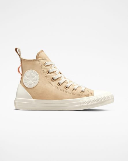 Tenis Converse Chuck Taylor All Star Tonal Lona Cano Alto Feminino Bege | PT M03198P